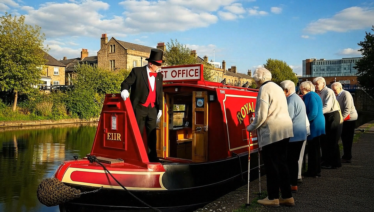 Royal Mail's Post Office on a narrowboat