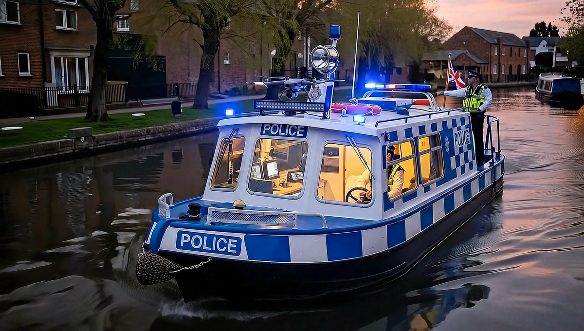 British police narrowboat