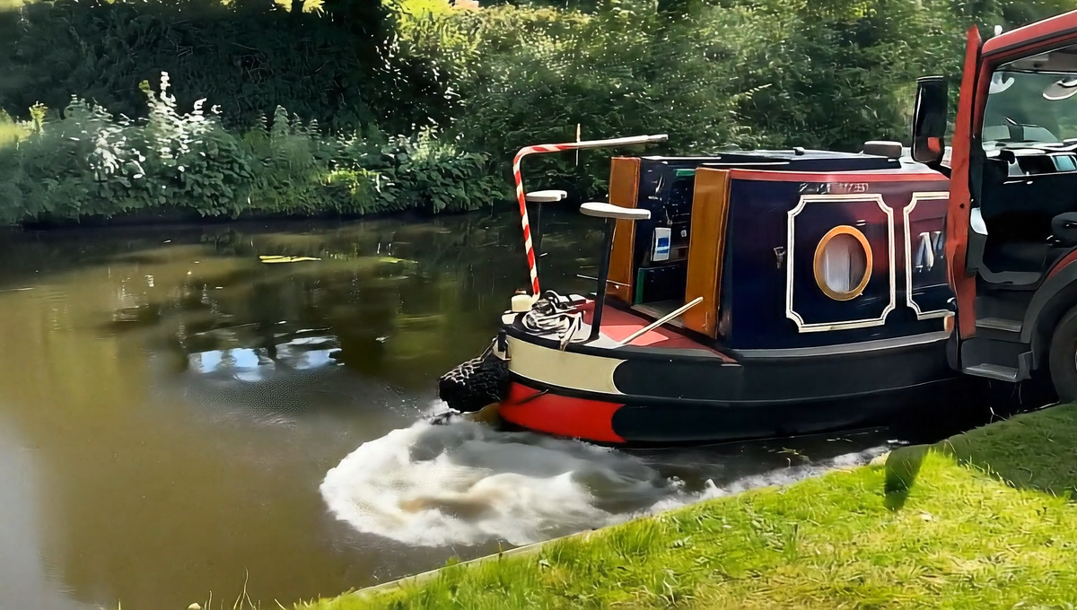 Lorry crashes into narrowboat
